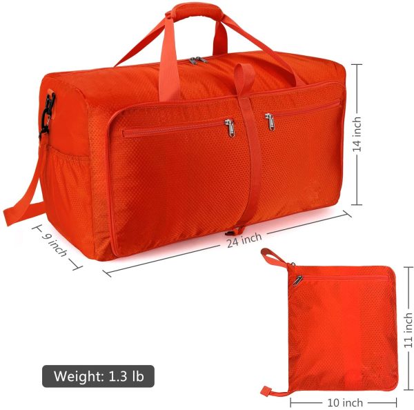 Amazon Brand - Eono Ultra-leggero Borsoni da Viaggio 60L, Pieghevole Impermeabile Bag Leggero Borsone Sportiva Grande Capacit?? Borsone da Viaggio per Aereo Sport Campeggio Borsa per Uomo e Donna