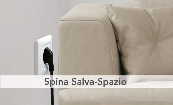 62023 Multipresa Protetta, Cavo da 1 m, 3G0.75, Spina 10 A, Prese 1 Italiana/Tedesca e 2 Bipasso 10/16A, Interruttore di sicurezza, Bianco, 1m - immagine 6