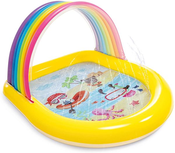 Intex 57156 Piscina gonfiabile Baby Arcobaleno, 147 x 130 x 86 cm - immagine 3