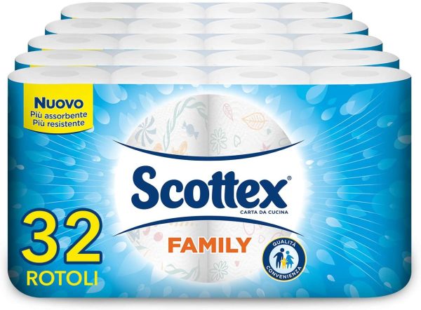 Scottex Casa Family Carta Da Cucina, confezione da 32 Rotoli - immagine 2