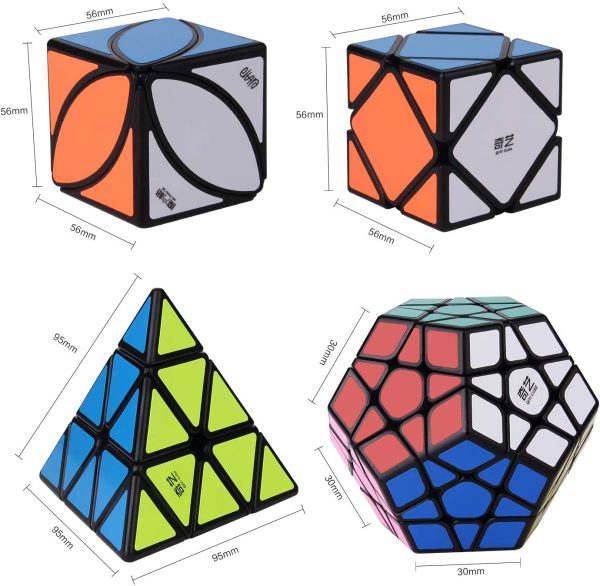 ROXENDA Speed Cube Set, Cubo Magico di Skew Ivy Piramide Megaminx Speed Cube con Confezione Regalo, Tutorial Segreto per Cubi - immagine 9