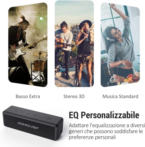 Cassa Bluetooth Potente 30W: Casse Bluetooth Portatile Altoparlante Impermeabile IPX7 con EQ Personalizzabile Stereo Hi-Fi Bassi & Stereo Senza Fili Doppio Accoppiamento & Microfono