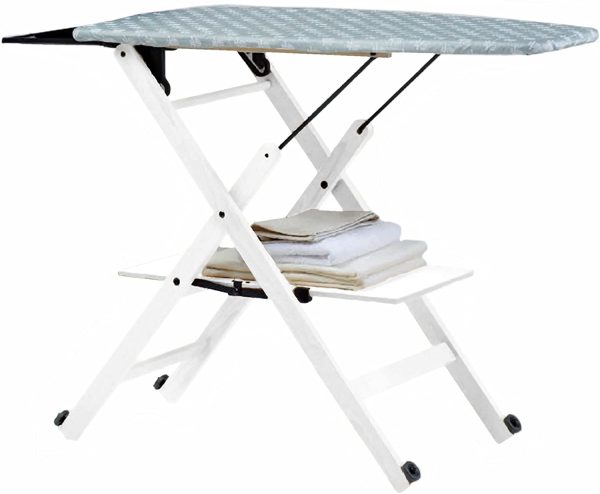 Assai ASSE da Stiro, Bianco & Copertina con Mollettone Ricambio per ASSE da stito con Piano da 101 x 49 cm - immagine 6