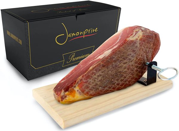 Prosciutto Crudo Serrano Spagnolo Stagionato e Disossato Gran Riserva circa 1 Kg - Jamon Serrano - NON INCLUDE PORTA PROSCIUTTO O COLTELLO ?C Jamonprive Premium