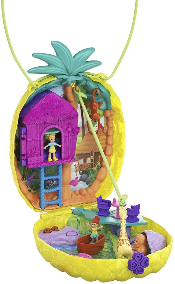 Polly Pocket- Cofanetto Borsetta dei Segreti Ananas Polly Giocattolo per Bambini 4+Anni, GKJ64 - immagine 3