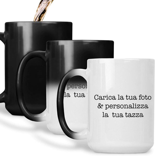 Tazza Magica Personalizzata - Tazza Termosensibile che Cambia Colore Personalizzata con Foto, Testo, Nome o Scritta - immagine 3