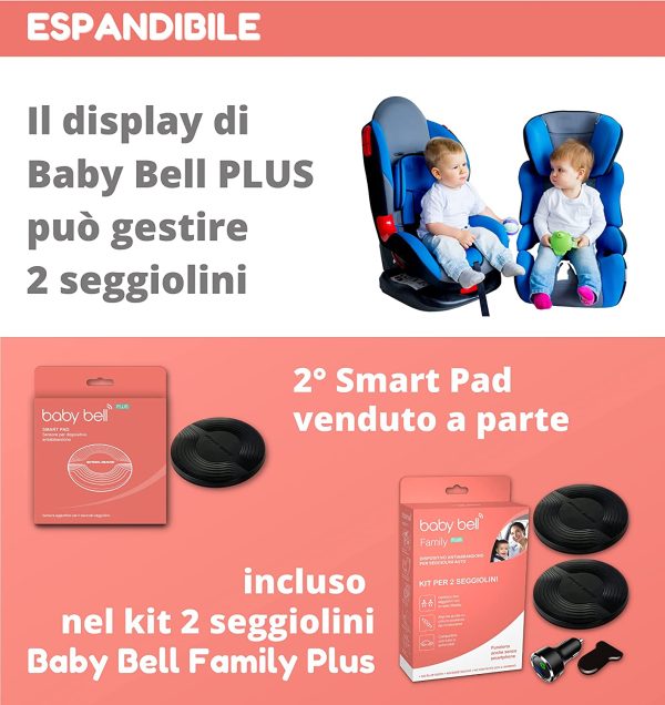 Dispositivo anti abbandono Steelmate Baby Bell Plus | universale 100% auto | espandibile | funziona anche senza smartphone - immagine 4