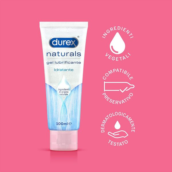 Durex Naturals Gel Lubrificante Idratante con Acido Ialuronico, 100 ml