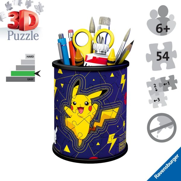 Ravensburger 3D Puzzle 11257 9, Portapenne Pokemon, Et?? Raccomandata 6+, Puzzle Ravensburger Alta Qualit?? - immagine 5