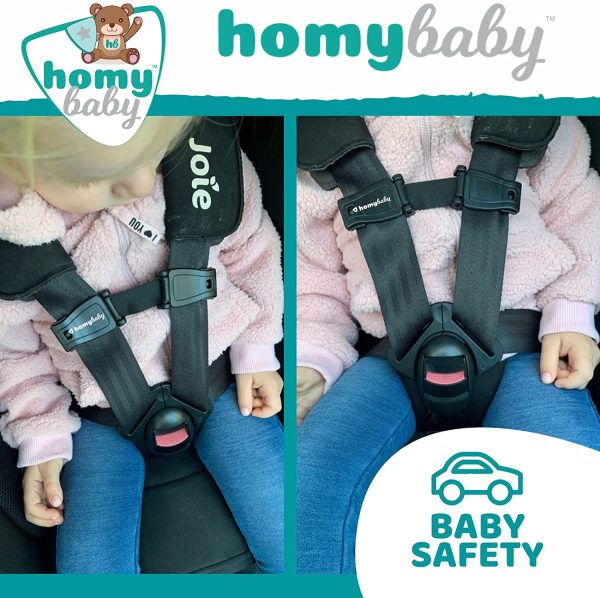 HOMYBABY Dispositivo di Sicurezza Seggiolino Auto ?C Fibbia Gancio Cintura Seggiolino Auto Bambino ?C Impedisce al Bambino di Togliere le Braccia dall??Imbracatura ?C Per Seggiolini, Passeggino (STANDARD) - immagine 6