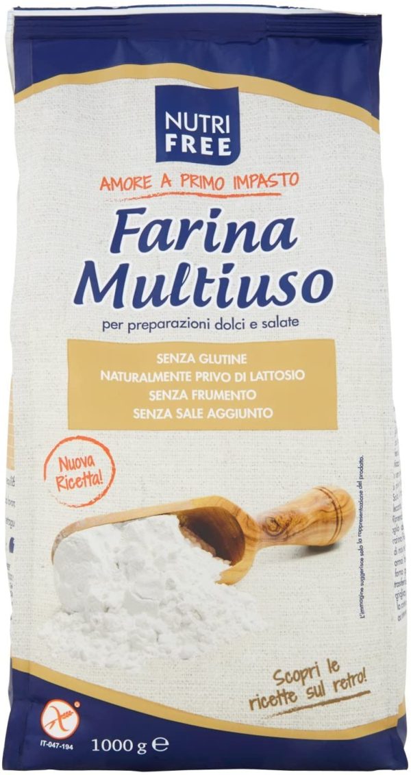 Nutri Free Farina Multiuso - 3 Confezioni da 1000 g, Senza glutine - immagine 8