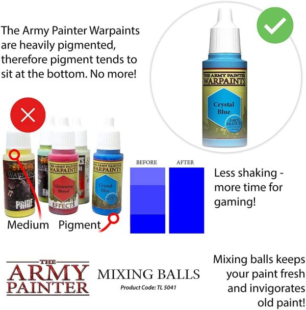 The Army Painter | Mixing Balls | 100 Sfere in Acciaio Inox | Palline per Miscelare Colori Acrilici | Per Pittura di Modelli in Miniatura per Roleplaying