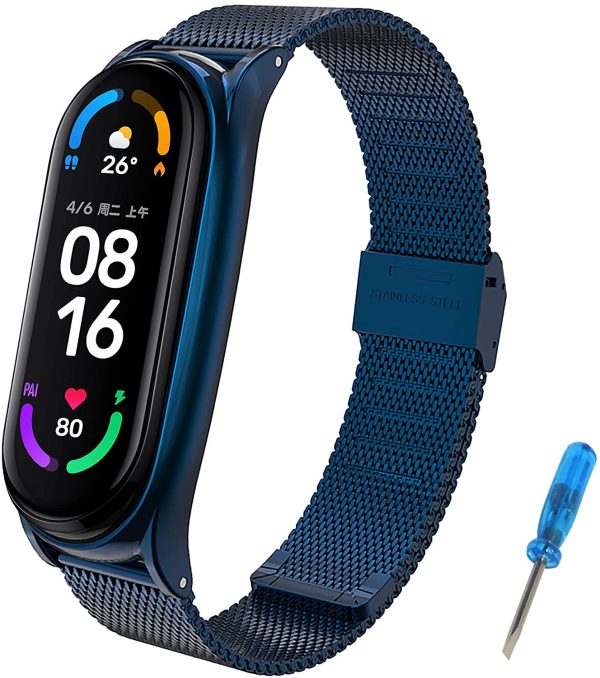 BDIG Cinturino per Mi Band 6 Cinturini Metallo in Acciaio Inossidabile MiBand 5 Bracciale di Ricambio Braccialetto con Links Strumento di Rimozione da Polso Sostitutivo Wristband Cinturini Mi Band 4/3 - immagine 8