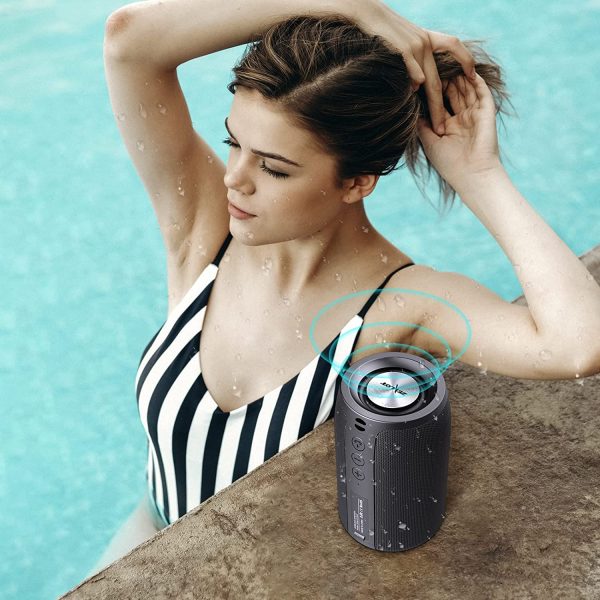 Cassa Bluetooth, ZEALOT Altoparlante Portatile, Outdoor, Bluetooth 5.0, Impermeabile, Stereo Rumoroso, Bassi Incredibili, 1500 Minuti Tempo di gioco con AUX/TF/USB per viaggi a casa - immagine 5