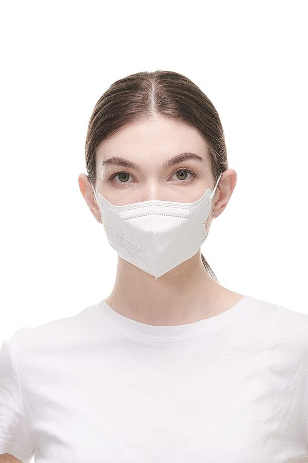 20 Mascherine FFP2 Bianche Taglia Piccola Small Size Certificate CE, Mascherina 4 Strati Senza Valvola, Maschera Facciale di Protezione Certificata e Sanificata, Face Mask con BFE??95, 20 Pezzi - immagine 2