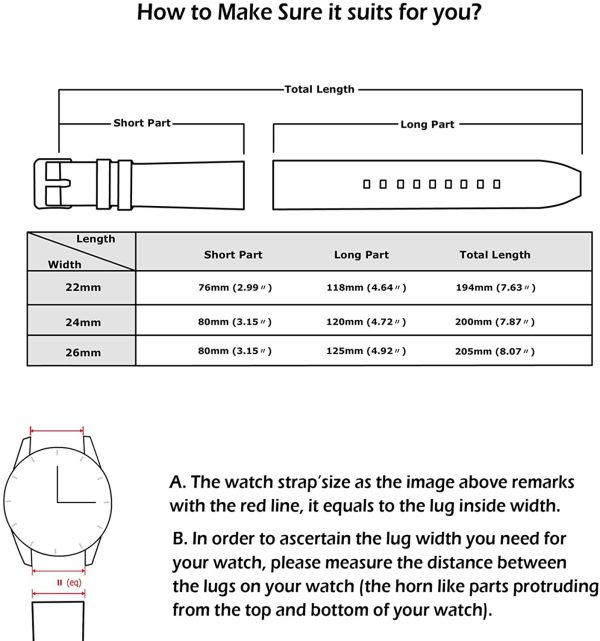 Vinband Cinturini Orologi Camuffare Orologi Bracciale in Caucci?? - 20mm, 22mm, 24mm, 26mm Gomma Cinturino Orologio Fibbia Dell'acciaio Inossidabile Spazzolato for Panerai - immagine 5