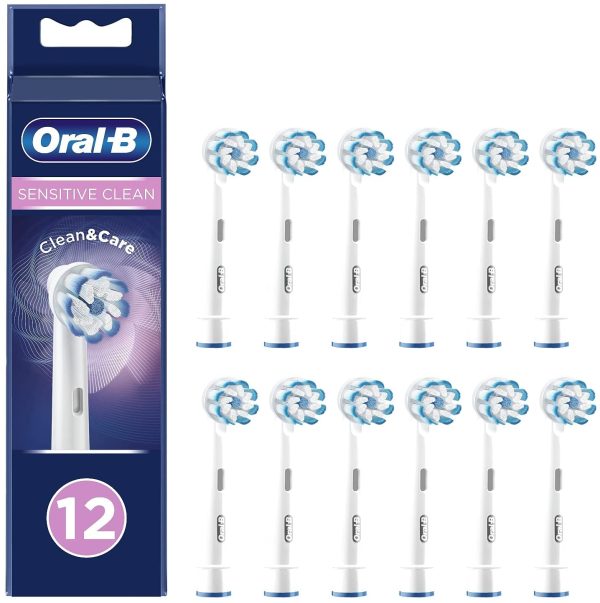 Oral-B Sensitive Clean Testine Spazzolino Elettrico, Confezione da 12 pezzi, Clean & Clare, Pacco adatto alla buca delle lettere, Bianco - immagine 5