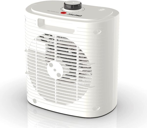 Compact Air, Termoventilatore piccolo e potente, Stufetta Elettrica, 2000 W, maniglia integrata, temperatura regolabile, funzione antigelo, dispositivo di protezione dai surriscaldamenti - immagine 4