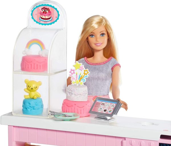 Barbie La Pasticceria Playset con Bambola Bionda, Isola per Cucinare, Forno e Accessori, Giocattolo per Bambini 4+ Anni - immagine 5