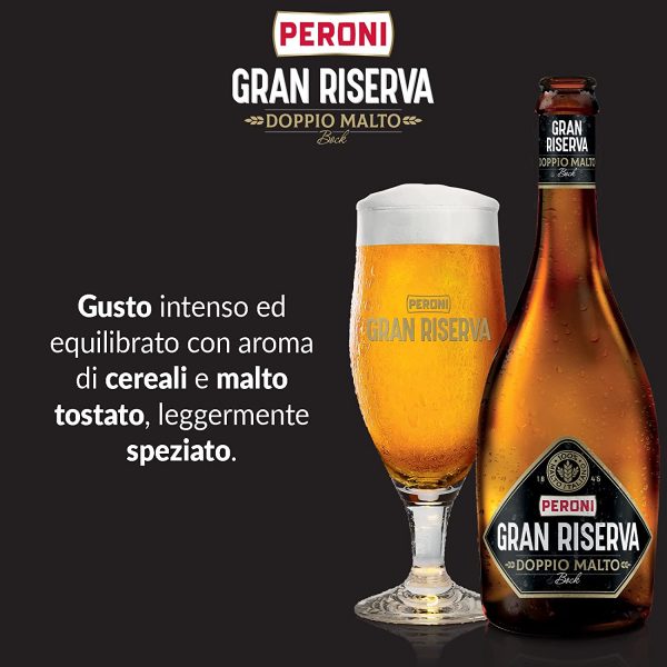 Peroni Birra Gran Riserva Doppio Malto, Cassa Birra con 12 Birre in Bottiglia da 50 cl, 6 L, Birra Bock dal Gusto Intenso ed Equilibrato Leggermente Speziato, Gradazione Alcolica 6.6% Vol - immagine 5