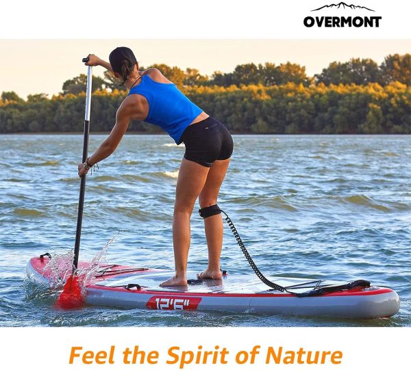 OVERMONT Guinzaglio per Surf Leash SUP Lacci di Sicurezza da Surf Materiale TPU SBR Regolabile e Comodo per Praticare Il Surf - immagine 4