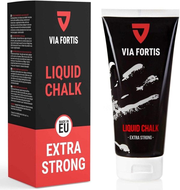 Via FORTIS Liquid Chalk ?C Liquido Magnesia per una presa migliore ?C Asciugatura rapida, ultra ergiebig e Lang haltend ?C Perfetto per arrampicate,, Calisthenics, Crossfit, ginnastica, Sollevamento Pesi, Bodybuilding (200ml) - immagine 2