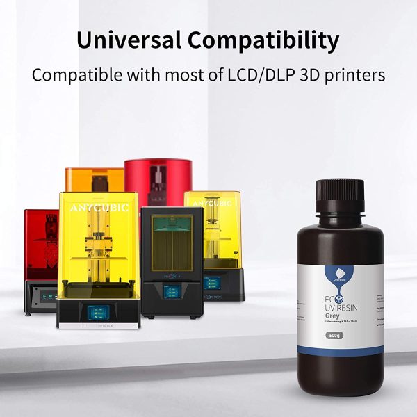 ANYCUBIC Stampante 3D Resina Rapida UV 405nm Plant-Based Veloce Fotopolimerica Resina per Stampa 3D LCD, Gris 500g - immagine 9