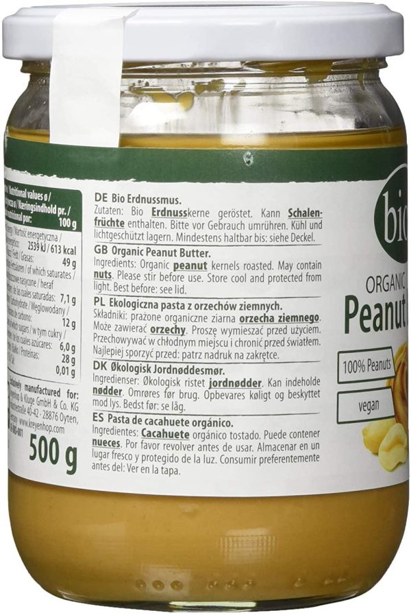 BIOAsia Burro di Arachidi BIO 100% arachidi 500gr