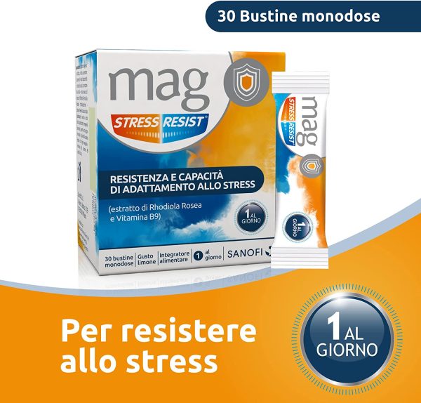 Mag Stress Resist Integratore Alimentare contro Stress e Stanchezza Mentale, 30 Bustine Monodose - immagine 5