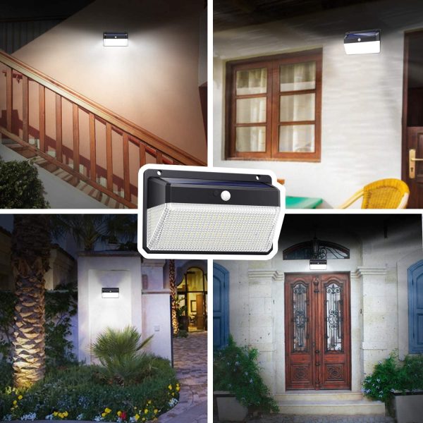 Luce Solare Led Esterno??328LED Lampada Solare??Aggiornato Versione Ultra Luminosa??Lampade Solari a Led da Esterno di Movimento 3 Modalit?? Luci Solari Impermeabile IP65 per Giardino -2 Pezzi - immagine 3