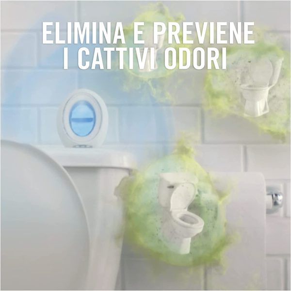 Ambipur Bagno Deodorante Ambiente Con Tecnologia Elimina Odori, Quattro Confezioni