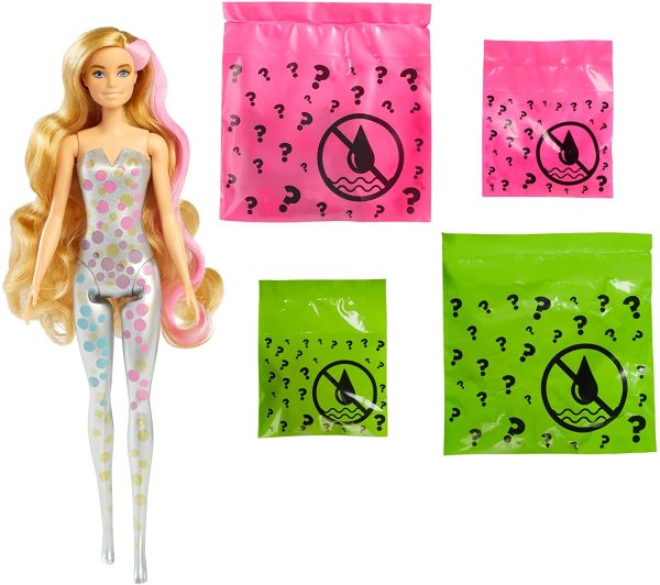 Barbie - Bambola Color Reveal con 7 Sorprese Linea Party, Giocattolo per Bambini 3+Anni, GTR96 - immagine 4