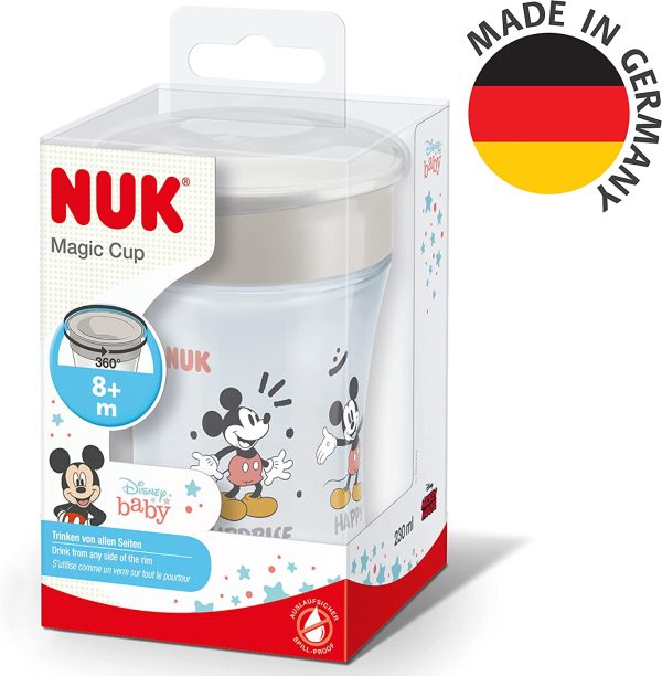 Nuk Magic Cup Bicchiere Antigoccia, 230 ml, Grigio (Mickey Mouse) - immagine 4