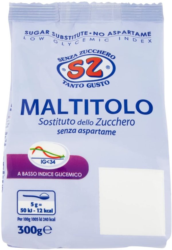 Sz - Senza Zucchero Maltitolo Dolcificante Sostituto dello Zucchero - 300 G