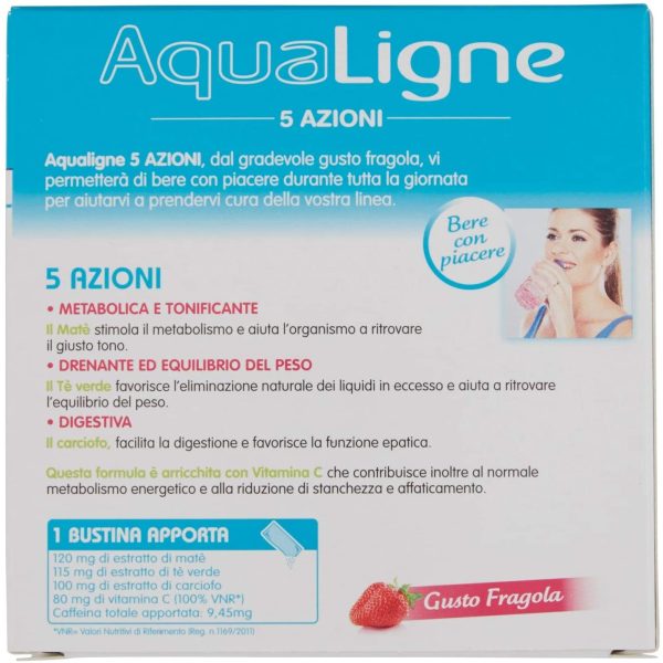 AQUALIGNE 5 AZIONI Vitarmonyl ??Integratore 20 bustine ??5 azioni combinate: drenante, equilibrio del peso, metabolica, tonificante e digestiva - immagine 9