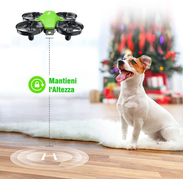 Potensic A20 Mini Drone per Bambini con 3 Batterie, Drone Giocattolo Economico per Bambini e Principianti, Quadricottero RC con Modalità Senza Testa, 3D Flip, Avvio/ Atterraggio con Un Pulsante, Verde - immagine 5