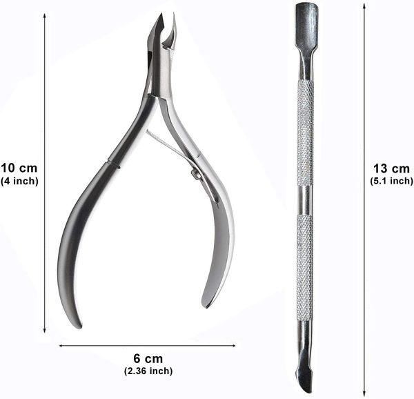 Taglia Cuticole Professionale Longivia? Tronchesino Cuticole Acciaio Inox Pedicure e Manicure con Remover Pelle Morta Piedi e Mani per Unghie Incarnite Tagliaunghie Tronchesine di Precisione