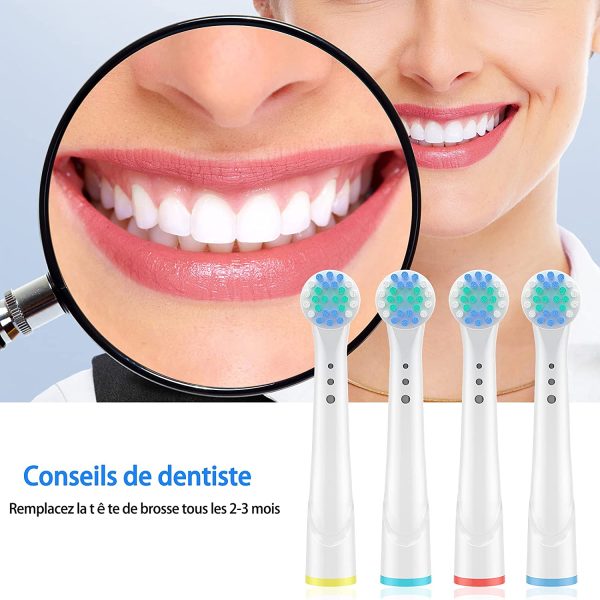 Testine di ricambio per Oral B??Testine per spazzolino di ricambio Braun Oral B ??pulizia profonda ??Compatibile Ricambi spazzolino elettrico (16 Pezzi) - immagine 5