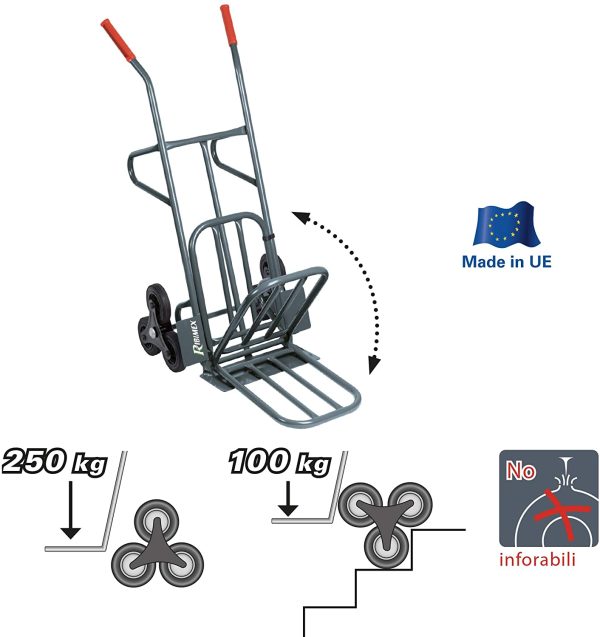 Carrello a 6 ruote portata massima 200 kg - immagine 4