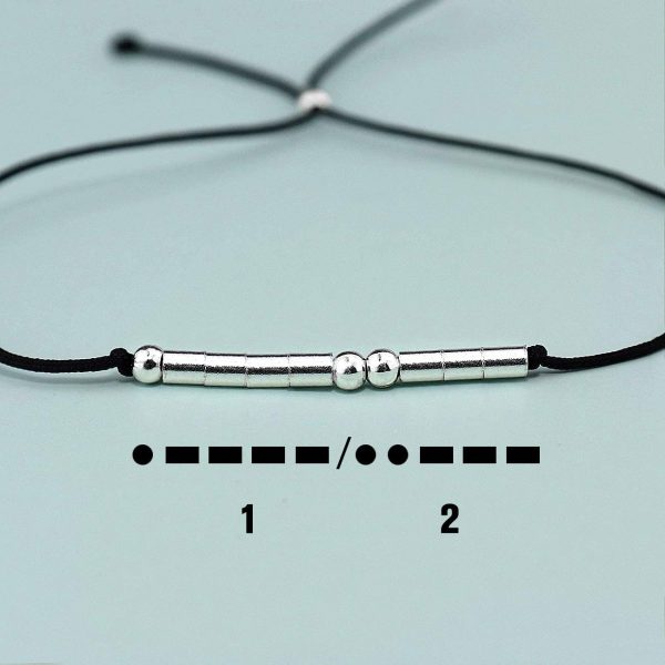 YooAi Bracciale codice Morse Regali di Buon Compleanno per Ragazze Ragazzi Bracciale in Argento Gioielli Regalo di Compleanno per 12th 13th 14 15 Perline su Cordoncino di Seta 16th 17 18 19 20 21 25 - immagine 7