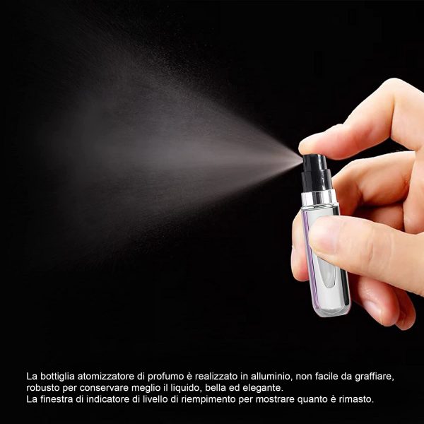 3 pezzi Atomizzatore di Profumo,Dispenser Profumo Portatile,5ml Bottiglia di Spruzzo Portatile da Viaggio,Mini Spruzzino Profumo Ricaricabile,Dispenser di Profumo Bottiglia Portatile Dell'atomizzatore