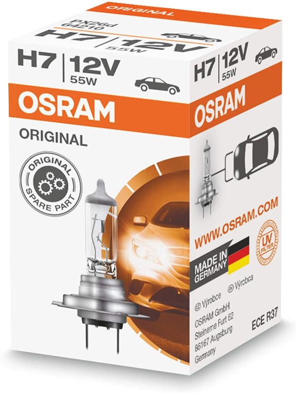 OSRAM Original 12V H7 Lampada Alogena per Proiettori 64210, Confezione Singola - immagine 2