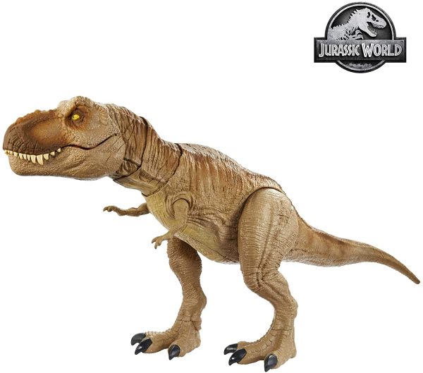 Jurassic World T-Rex Ruggito Epico, Dinosauro Snodato con Suoni e Vibrazioni, Giocattolo per Bambini 4+Anni, GRN70