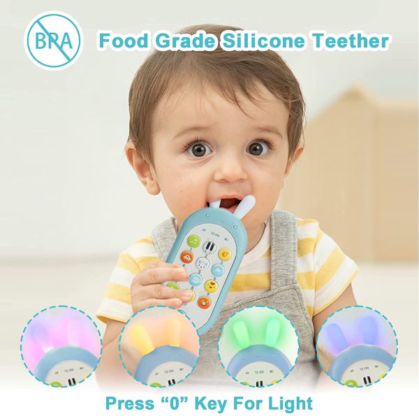 Richgv Telefono Giocattolo per Neonato, Cellulare Giocattolo per Bambini. Baby Smart Phone, Giocattoli elettronici per l'apprendimento, Musica, Numeri, Animali.Dormire. Regalo per Neonato 6 Mesi + - immagine 9