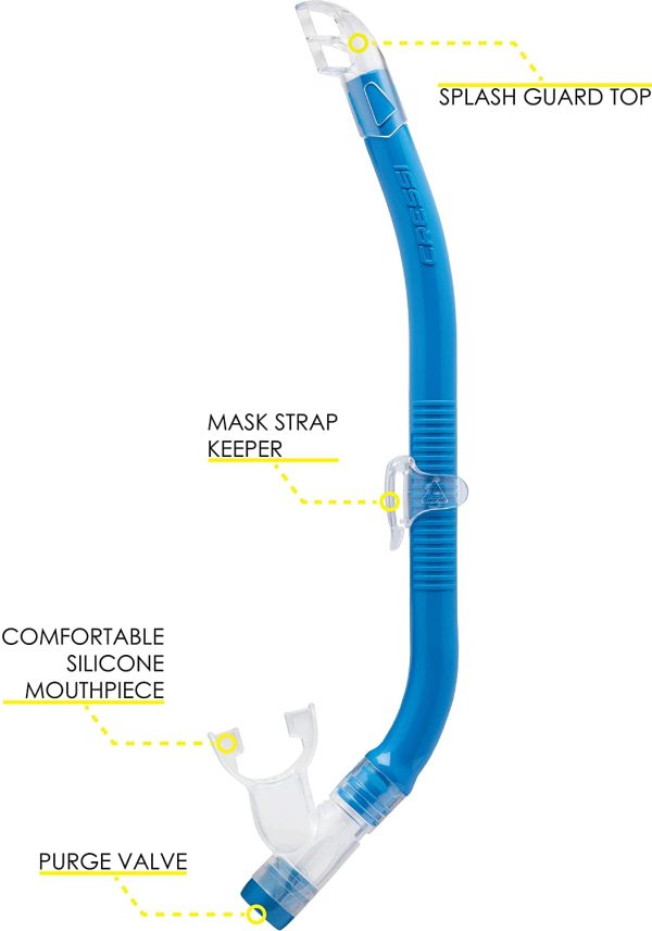 Cressi Top Snorkel, Tubo respiratore di ridotte Dimensioni per Donne/Ragazzi - immagine 3