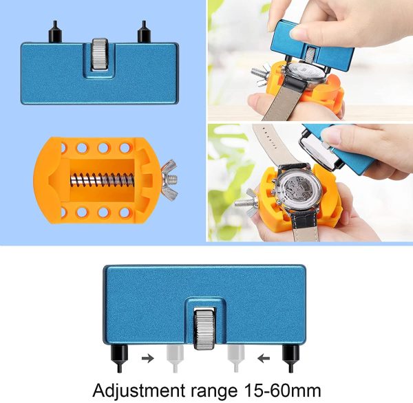 JOREST Kit orologiaio, Sostituire la batteria dell'orologio,Togli maglie orologio,Sostituisci il cinturino,Apri orologio,Cacciavite Riparazione Orologiaio,Attrezzi orologiaio,Apricassa per orologio