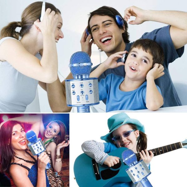 SunTop Microfono Karaoke Bluetooth Wireless, Portatile Microfono Karaoke Bambini con Altoparlante, KTV Karaoke Player per Cantare, Funzione compatibile con Android, PC or smartphone - immagine 2