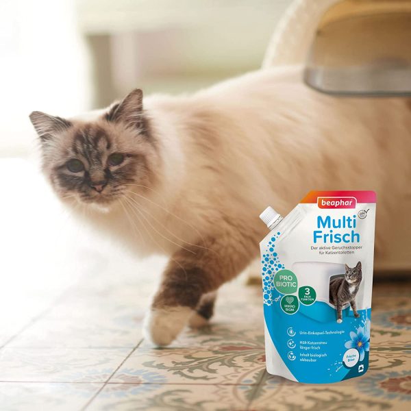 Beaphar, neutralizzatore di odori di Gatti “Multi Fresh, per Una ventata d’Aria Fresca?? prolunga la Durata della lettiera per Gatti, Profumo di Aria Fresca, 400 g - immagine 5