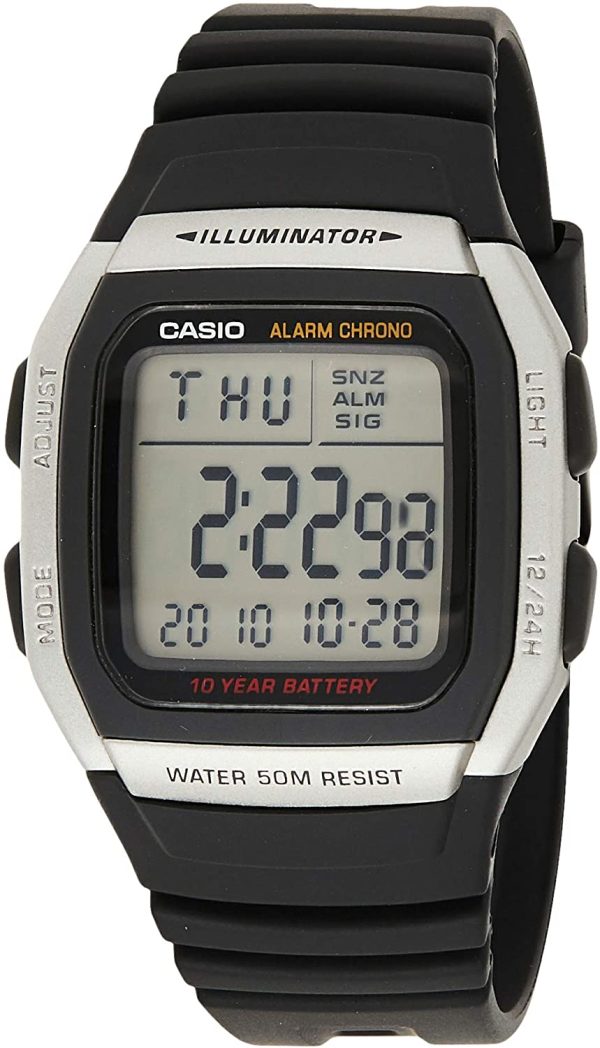 Casio Orologio Digitale Uomo con Cinturino in Gomma W-96H-1AVES - immagine 2