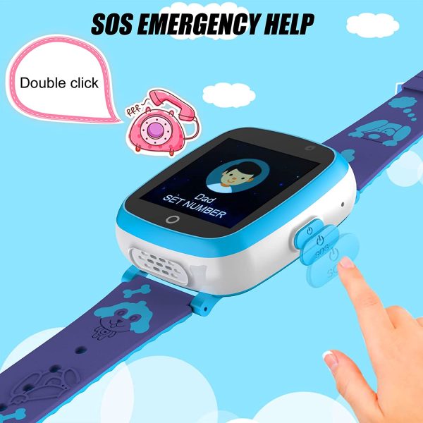 Orologio Intelligente Bambini con 6 Giochi, Smart Watch Phone per Bambini Musica MP3, Orologio Intelligente Bambini con Telefono Allarme Camera/Controllo dei genitori,3-12 Ys Regalo Bambini